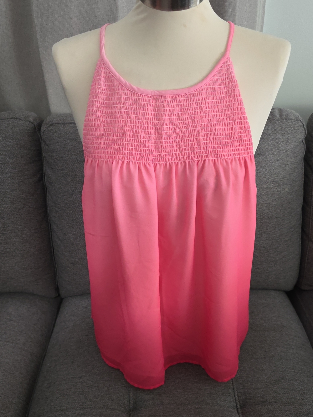 1. State Pink Smocked Halter Camisole